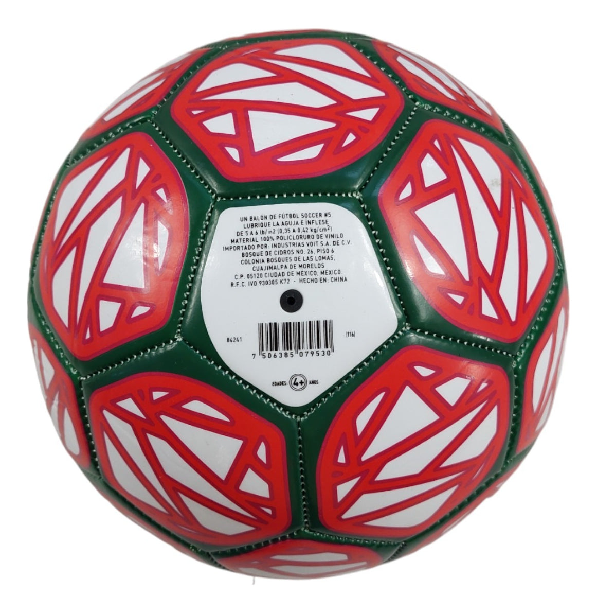 Balón Futbol #5 Voit Revolt México Rojo