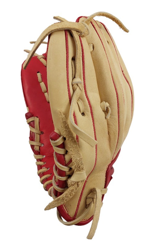 Guante De Béisbol Radach Pro Cuadro 11.5in Bone/rojo