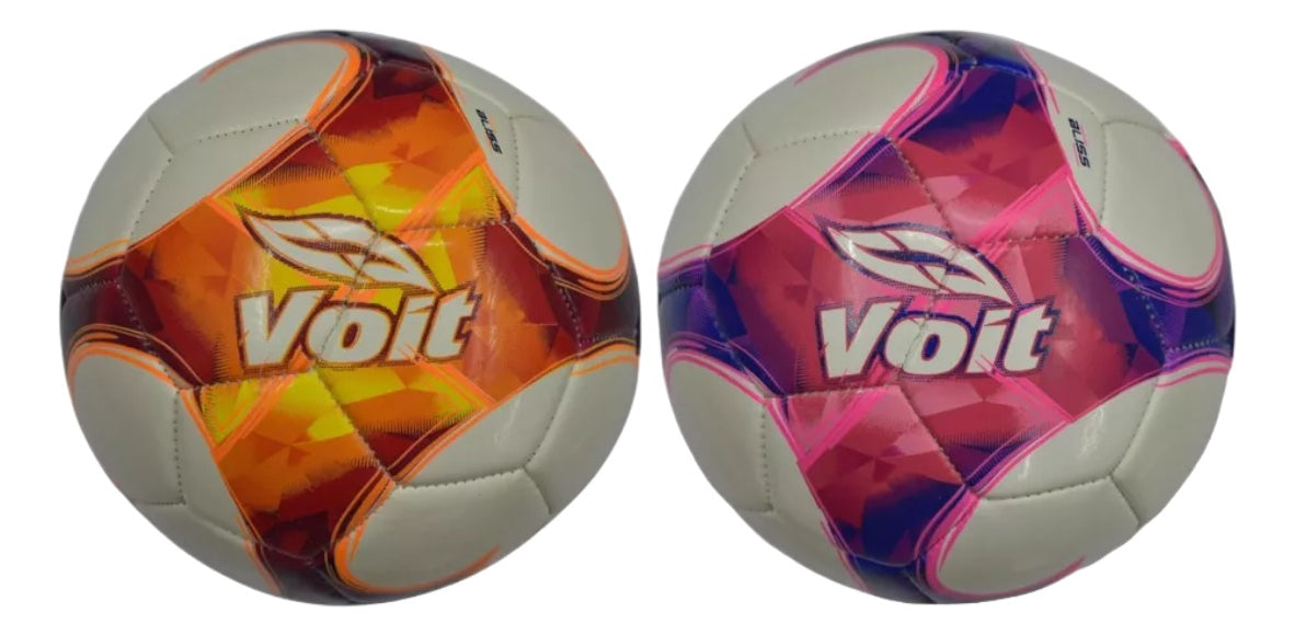 Balón De Fútbol No. 2 Voit Bliss Pack Naranja Y Rosa