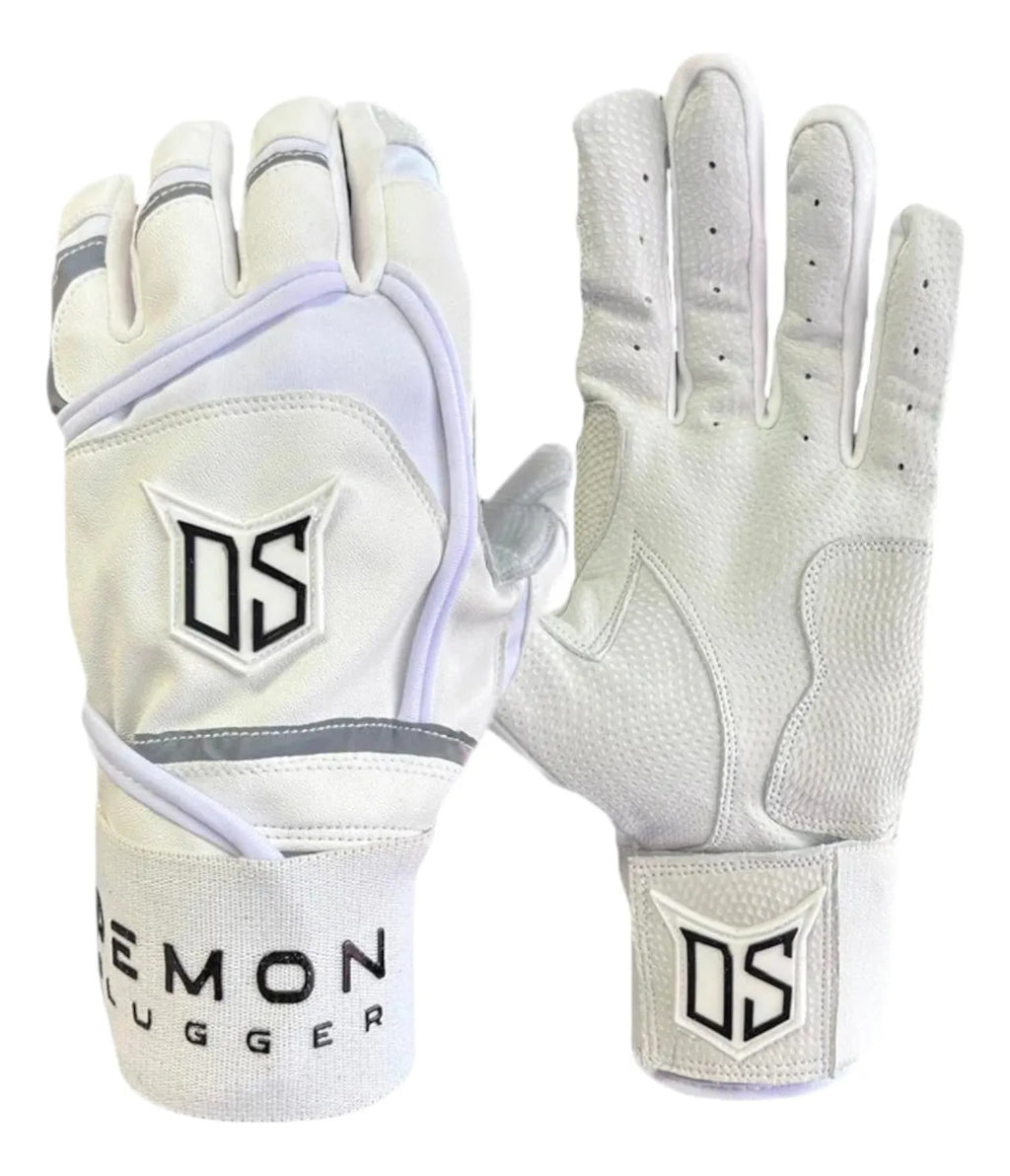 Guantes Bateo Demon Slugger Ds Long Cuff Blanco Xl