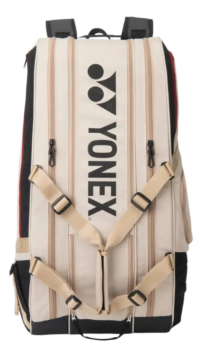 Raquetero Tenis Yonex Gearlogic Racquet Bag 9 Raquetas Beige Beige