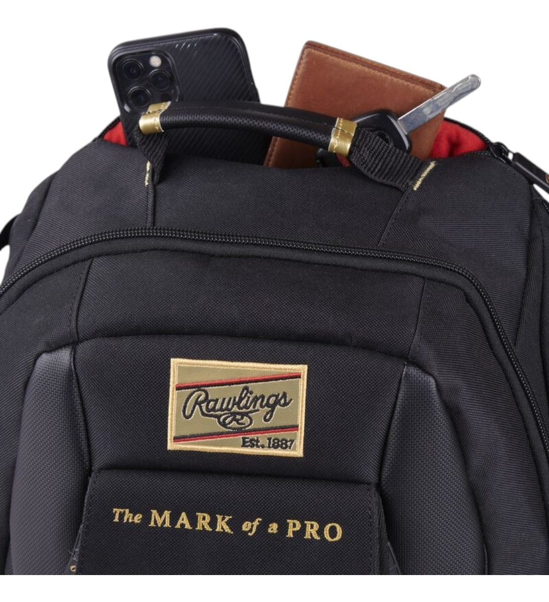 Backpack De Béisbol Rawlings Gold Collection Utility Black