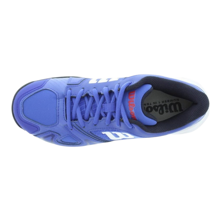 Tenis Radach Sports Wilson Rush Pro Jr 2.5 para niño en color azul con malla transpirable y suela de alto agarre