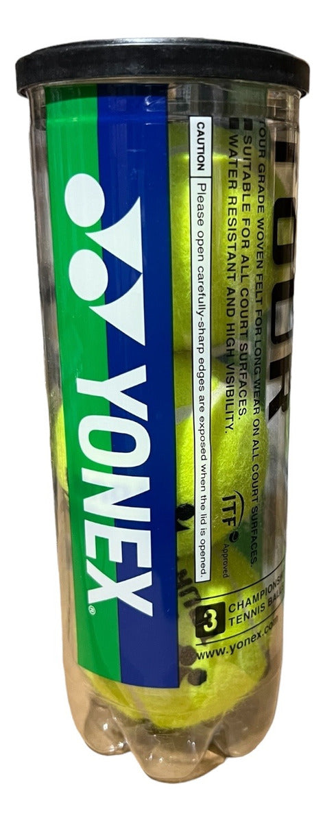 Pelota De Tenis Yonex Tour Nivel Del Mar Bote C/3