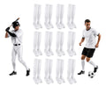 Pack 12 Pares Medias Deportivas Adulto Béisbol Fútbol Blanco