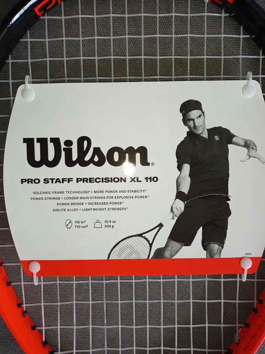 Raqueta Wilson Tenis Pro Staff Precision Xl 110 Xchws P Color Rojo Tamaño del grip 4 3/8
