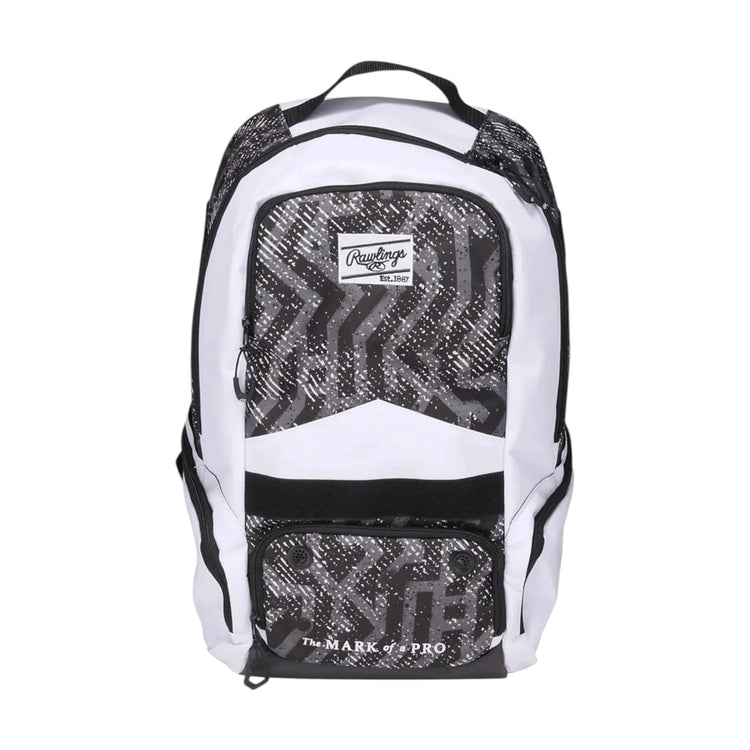 Mochila Rawlings Shutout Béisbol Softbol Negro Blanco