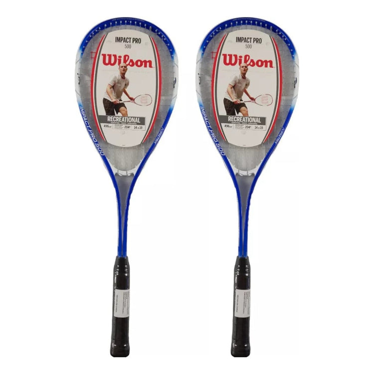 2 Pack Raqueta Para Squash Wilson Impact Pro Azul