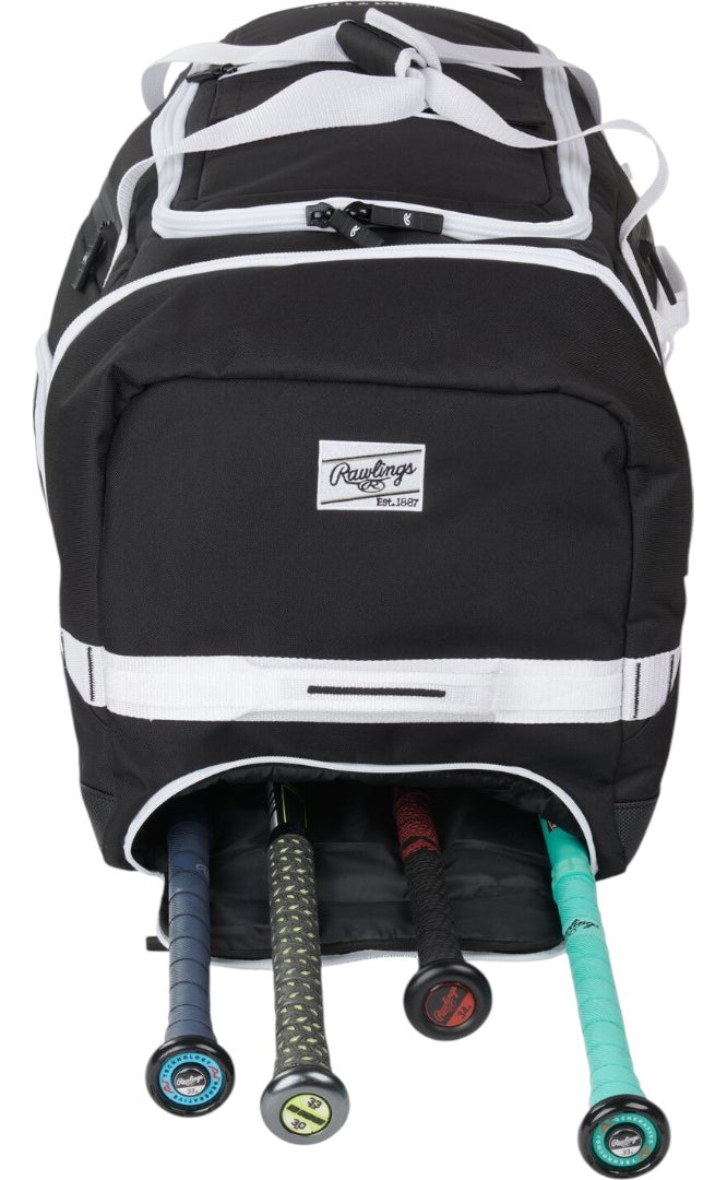 Maleta Con Ruedas Rawlings Yadi 2 Para Beisbol Softbol Negra