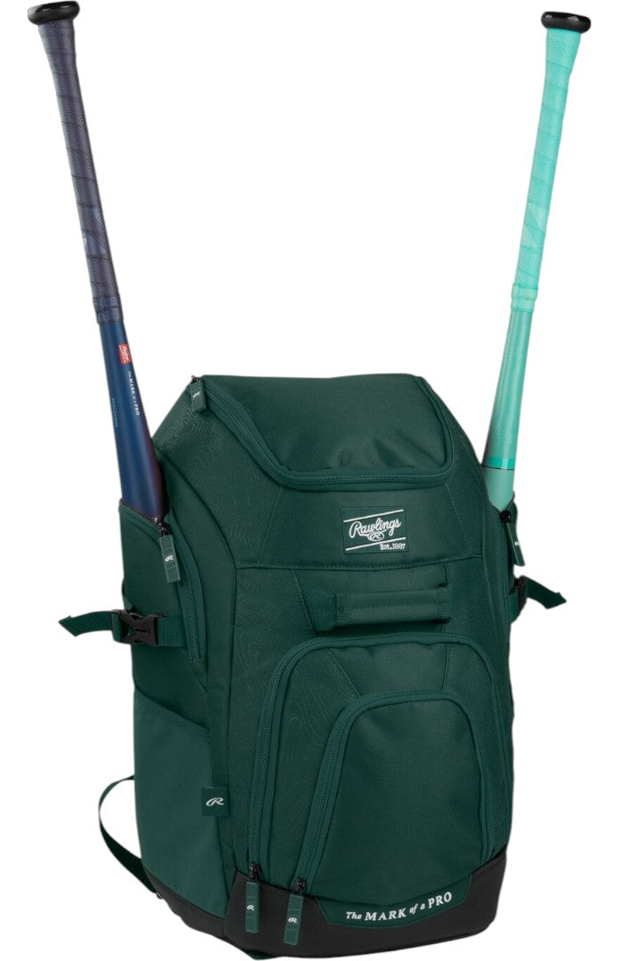 Backpack Rawlings Franchise 2 Players Dark Green Beisbol