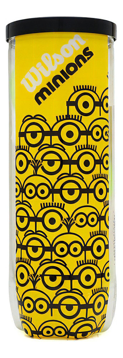 Tubo De 3 Pelotas Tenis Wilson Minions Todas Superficies