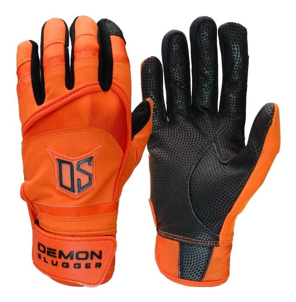 Guantes De Bateo Demon Slugger Hustle Naranja Negro Chica