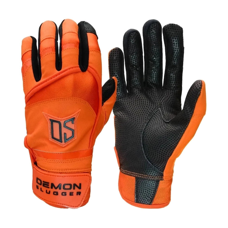 Guantes De Bateo Demon Slugger Hustle Naranja Negro Chica