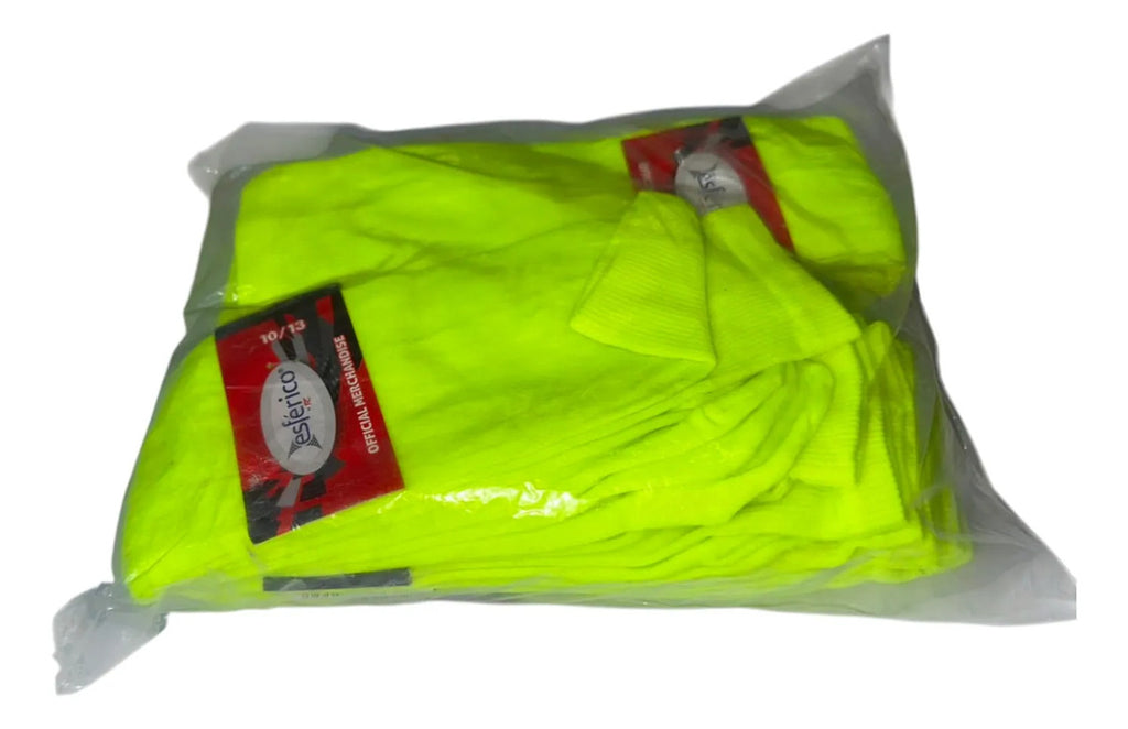 Pack 12 Pares Medias Deportivas Juveniles 10-13 Amarill Neon