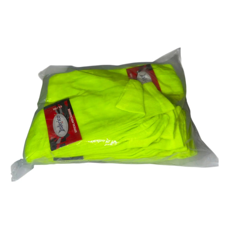Pack 12 Pares Medias Deportivas Juveniles 10-13 Amarill Neon