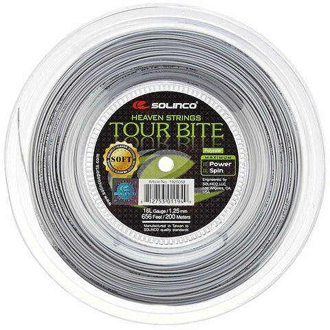 Cuerda Solinco Tour Bite Soft 16 L 1.25mm Rollo De 200 Mts