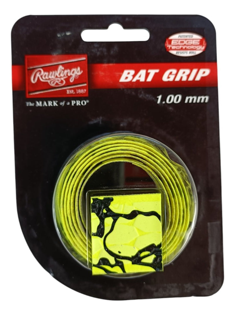 Grip Bat Rawlings 1.00mm Shock Neon Negro Antideslizante