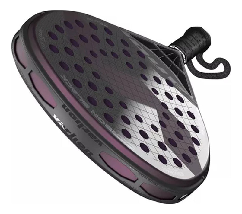 Paleta Varlion Padel Carbon Difusor Nucleo Eva Profesional Color Negro/violeta