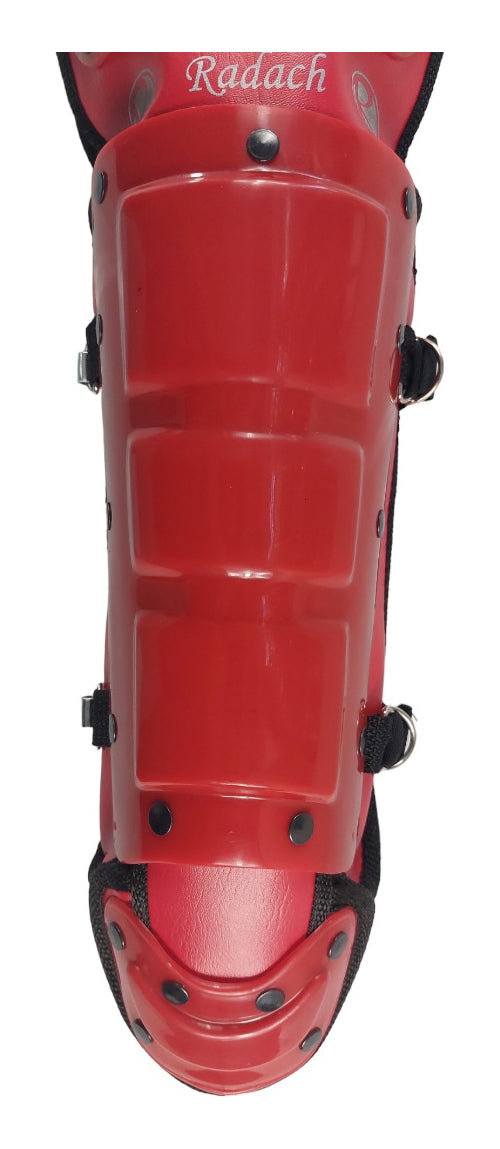 Espinilleras De Béisbol Infantil Color Rojo Radach