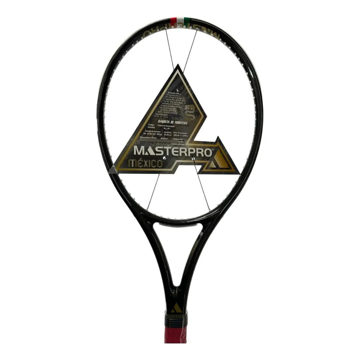Raqueta Frontenis Masterpro México 4.0 Negra Carbon 240g 1/8
