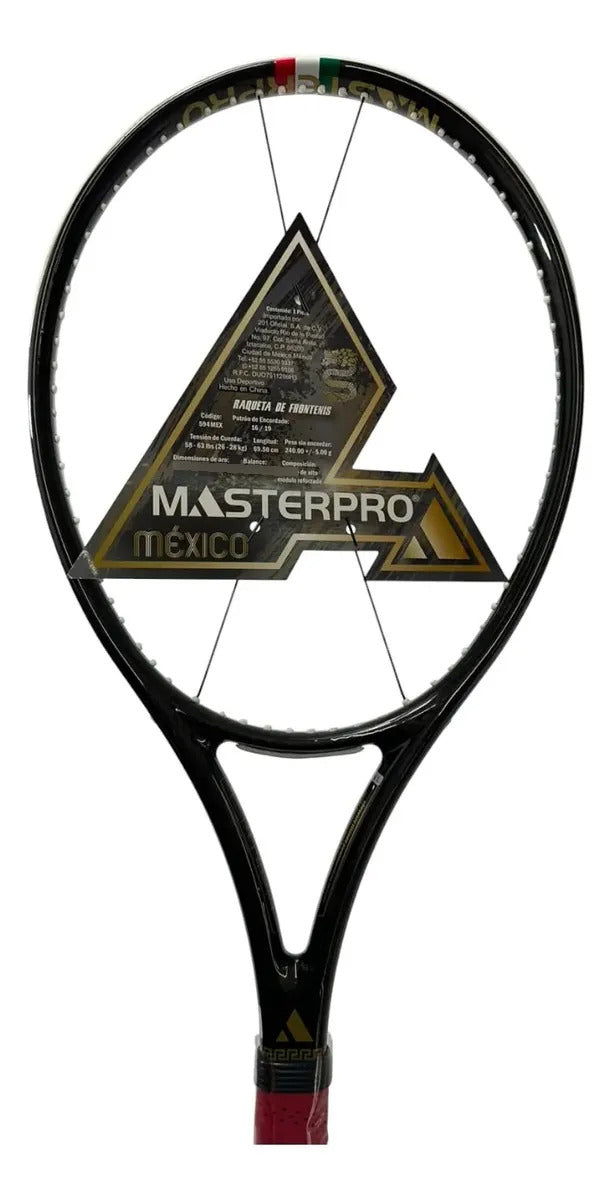 Raqueta Frontenis Masterpro México 4.0 Negra Carbon 240g 1/8