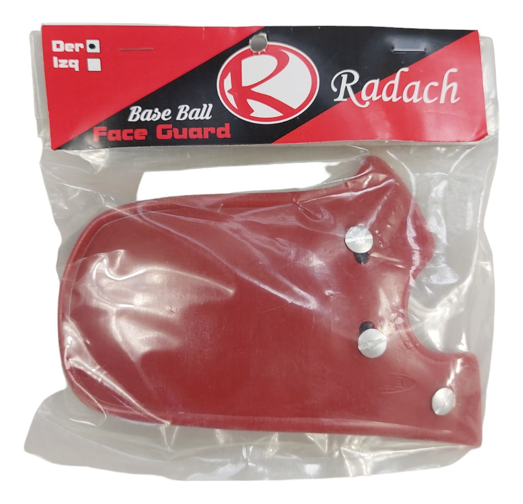Protector Facial Radach Scala Para Bateador Zurdo Rojo