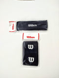 Muñequeras Y Bandana Pack Wilson Negras