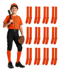 Pack 12 Pares Medias Deportivas Juveniles 10-13 Naranja