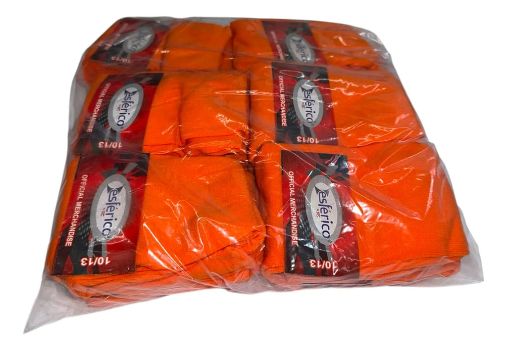Pack 12 Pares Medias Deportivas Juveniles 10-13 Naranja