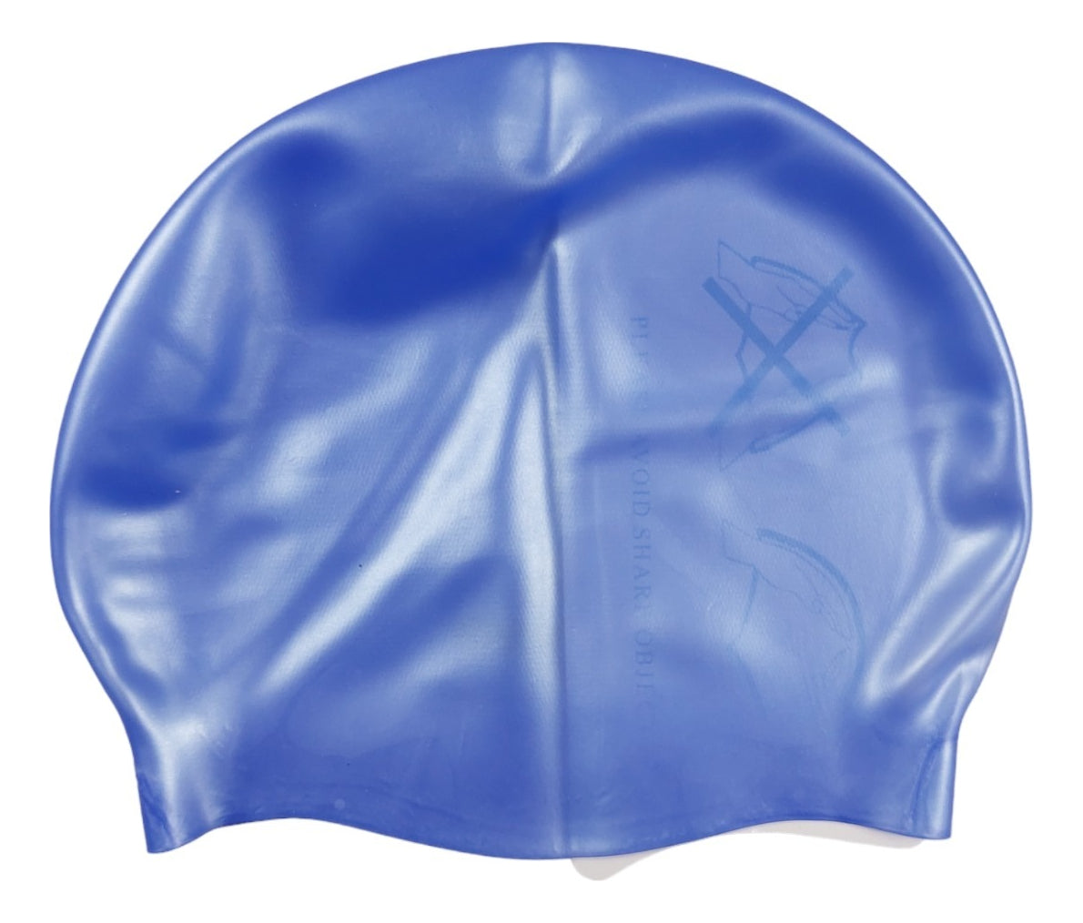 Gorra Natación Silicon Hanop Azul Diseño De La Tela Lisa Talla Adulto