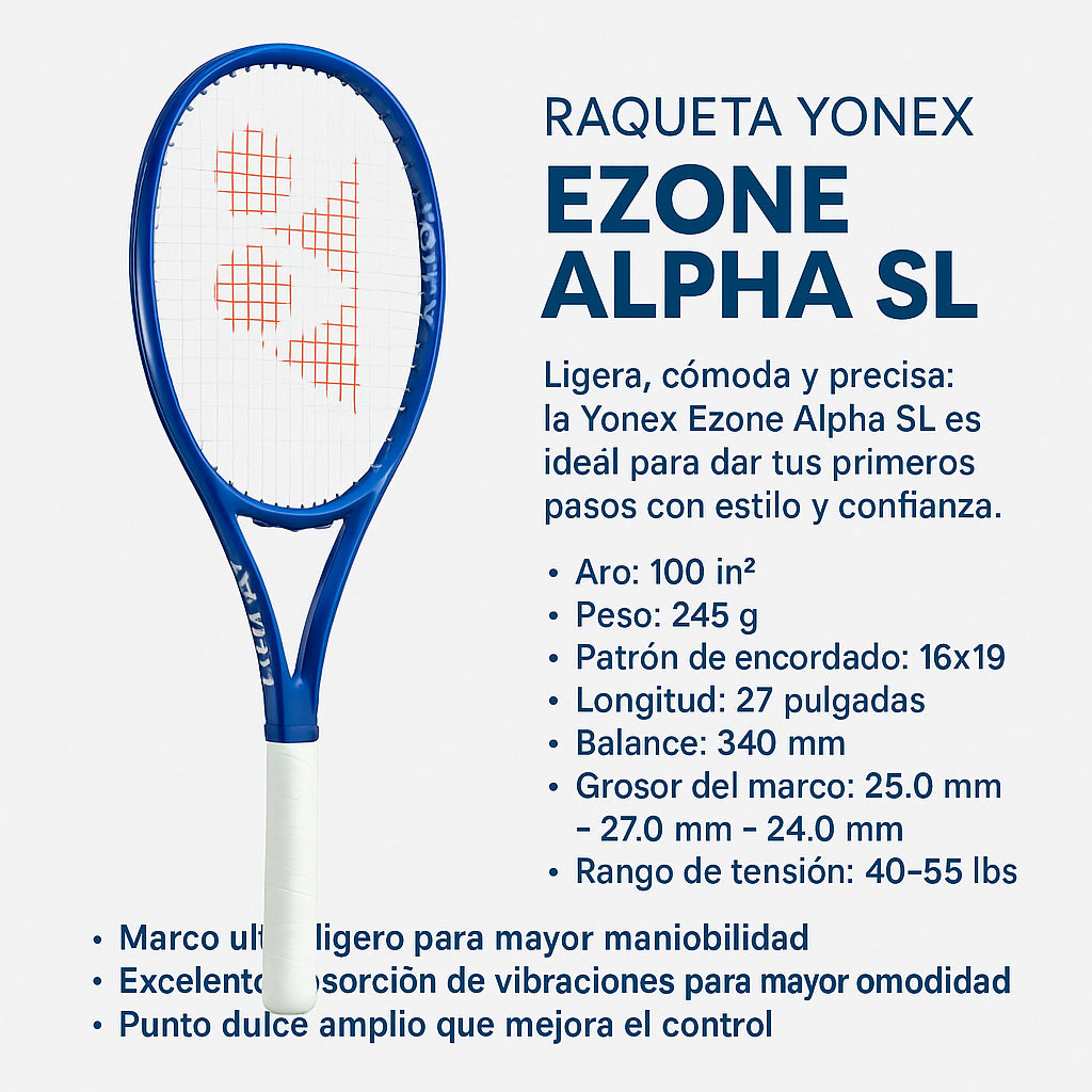 Raqueta De Tenis Yonex Ezone Alpha Sl 240g 4 0/8 Potente