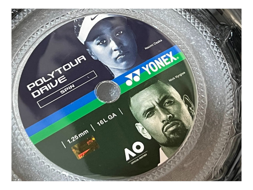 Rollo De Cuerda Yonex Polytour Drive Spin 1.25mm Black 200m