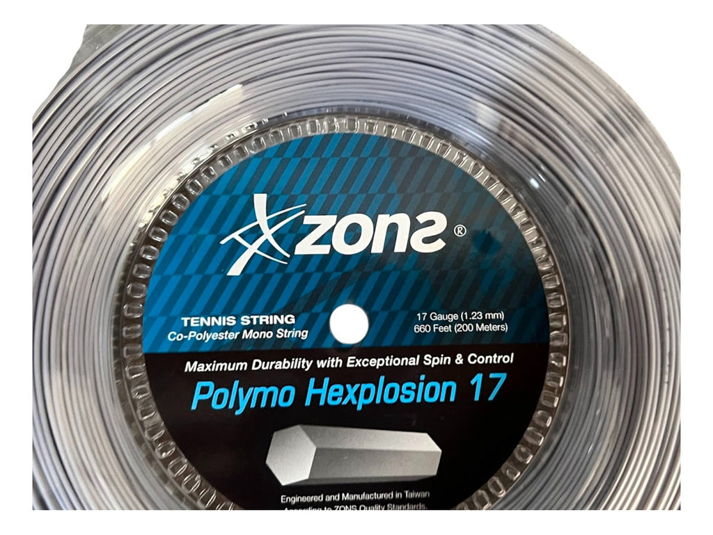 Rollo De Cuerda Zons Polymo Hexplosion Plateado 17