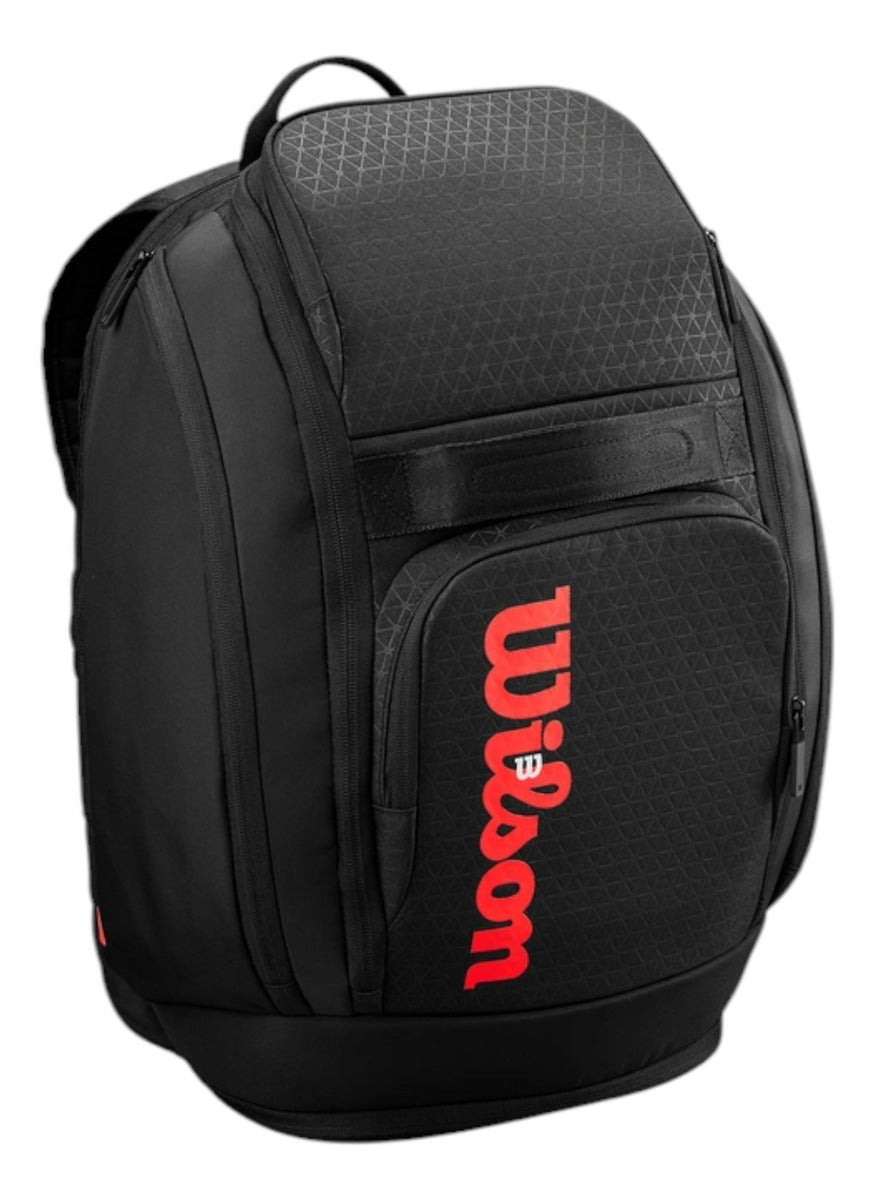 Backpack Wilson Clash V3 Negra Roja 2 Raquetas