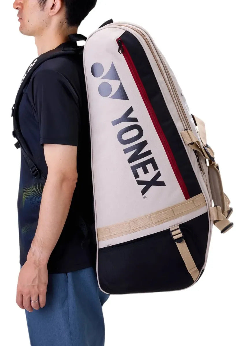 Raquetero Tenis Yonex Gearlogic Racquet Bag 9 Raquetas Beige Beige