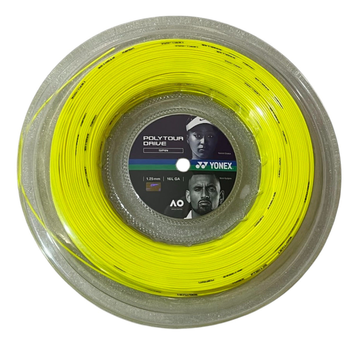 Rollo De Cuerda Yonex Polytour Drive Spin 1.25mm Yellow 200m