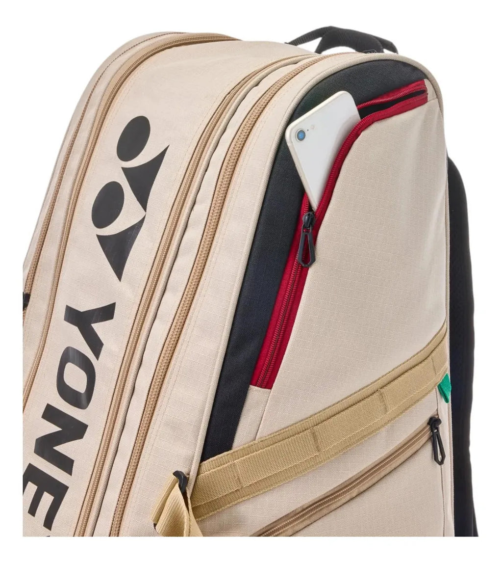Raquetero Tenis Yonex Gearlogic Racquet Bag 9 Raquetas Beige Beige