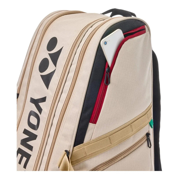 Raquetero Tenis Yonex Gearlogic Racquet Bag 9 Raquetas Beige Beige