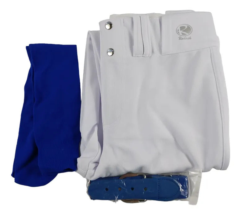 Pantalón De Béisbol Radach Talla 28 Con Medias Y Cinto Rey