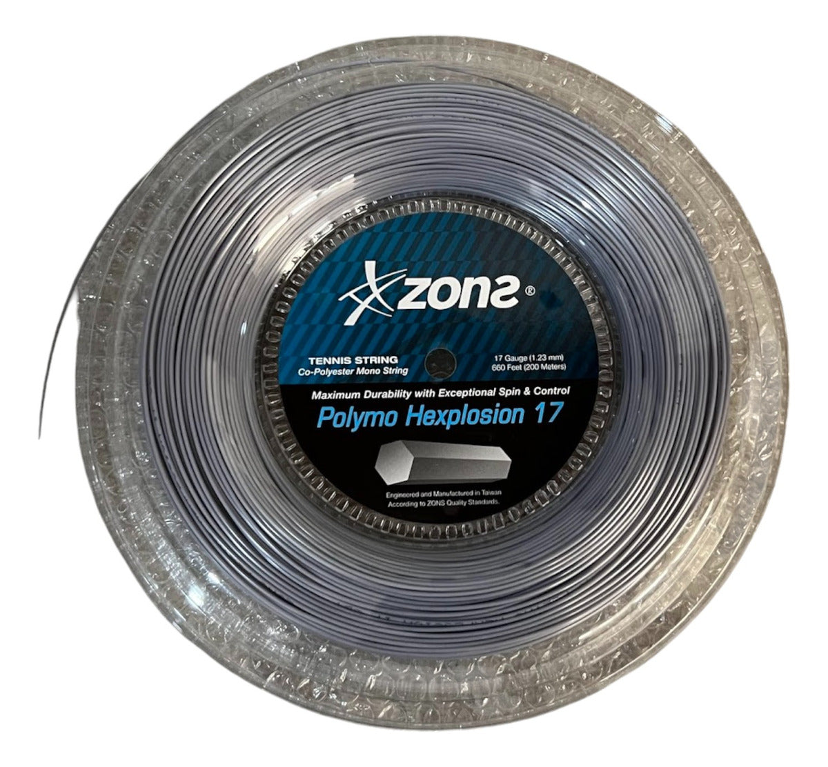 Rollo De Cuerda Zons Polymo Hexplosion Plateado 17
