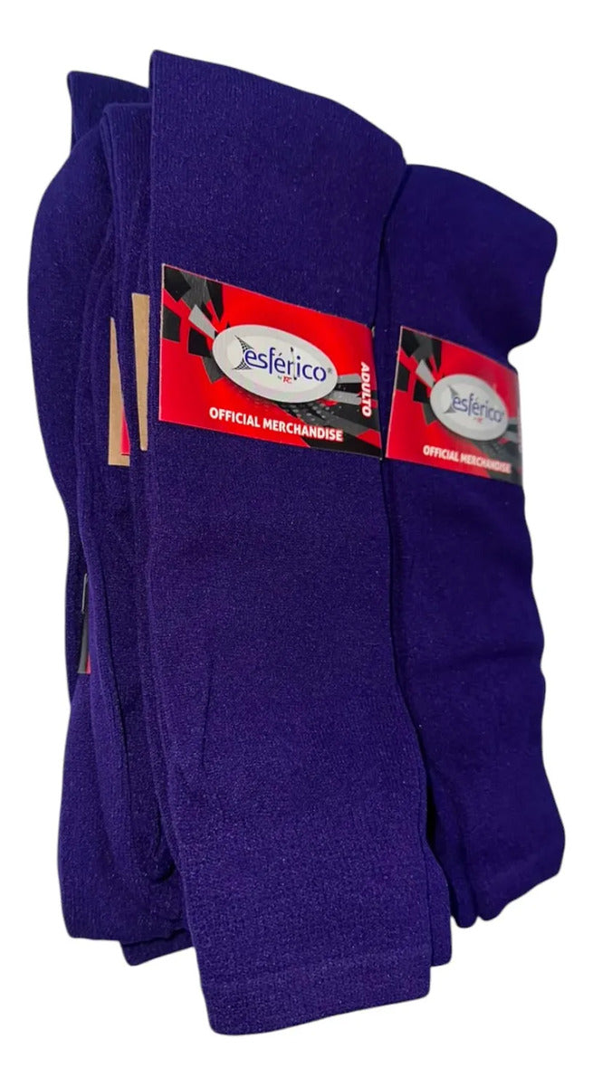 Pack 12 Pares Medias Deportivas Adulto Béisbol Fútbol Morado