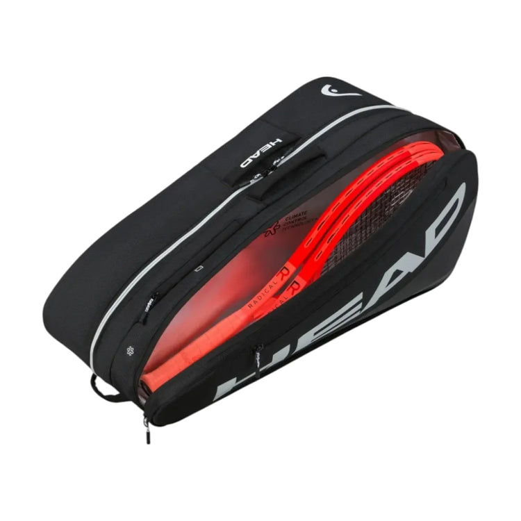 Raquetero Head Tour Bolsa De Tenis L Negro Para 9 Raq Cct+