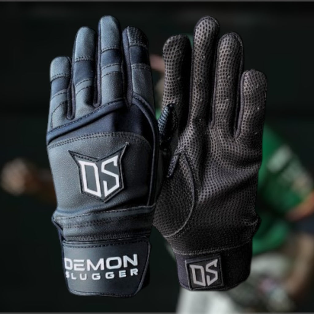 Guantes De Bateo Para Niño Demon Slugger Negro Beisbol Yxxl