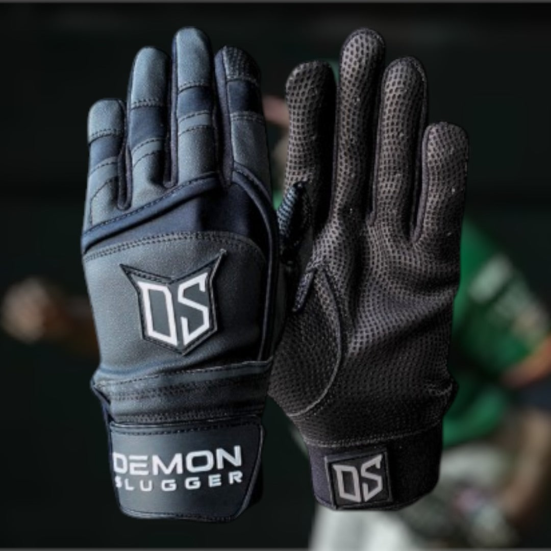 Guantes De Bateo Para Niño Demon Slugger Negro Beisbol Yxxl