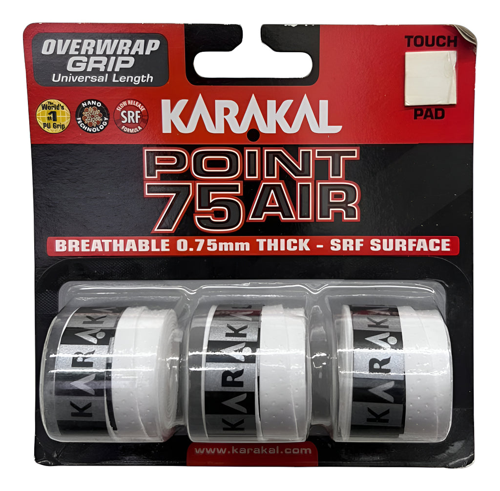 Grip Karakal Point 75 Air Overgrips C/3 Blanco