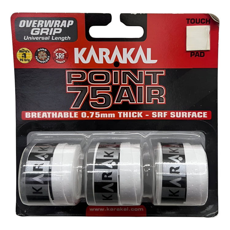 Grip Karakal Point 75 Air Overgrips C/3 Blanco