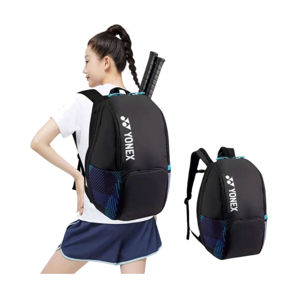 Mochila Yonex Pro Backpack B 2025 Black Silver 2 Raquetas