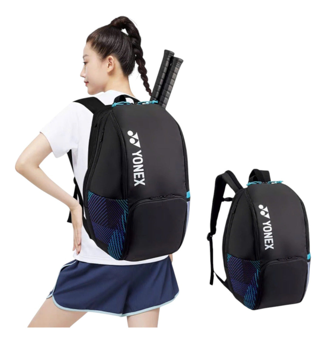 Mochila Yonex Pro Backpack B 2025 Black Silver 2 Raquetas