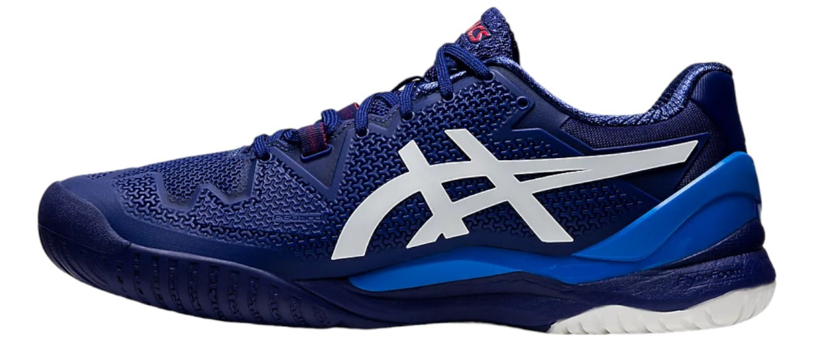 Tenis Asics Gel Resolution 8 Blue Para Tennis 5.5mx 7.5us