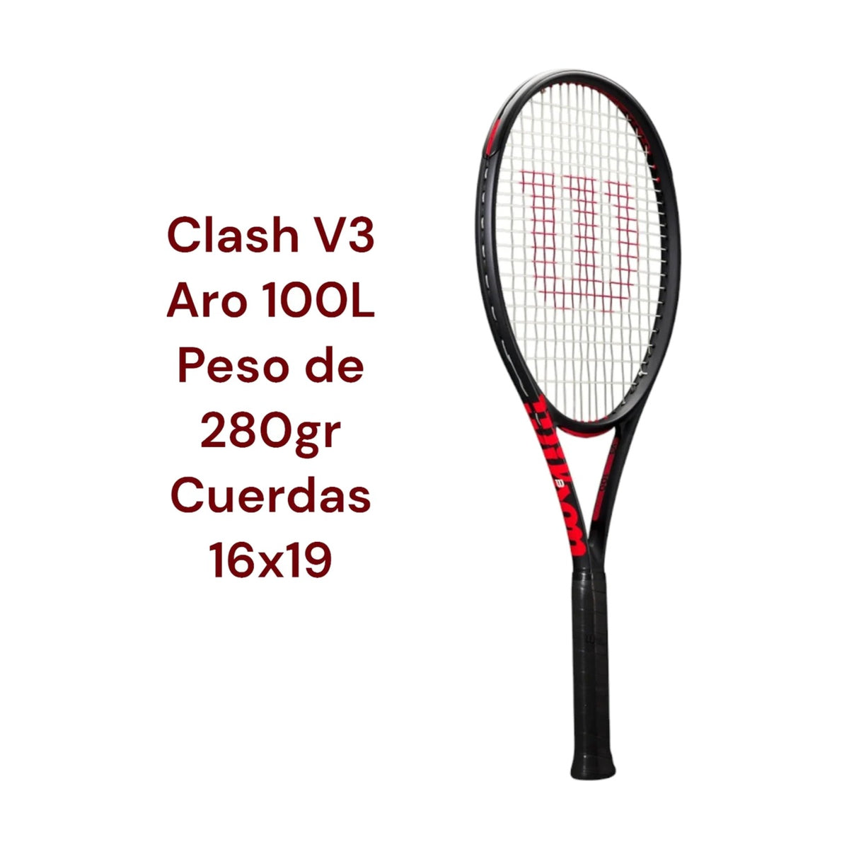 Raqueta De Tenis Wilson Clash 100l V3.0 280gr Puño 4 1/4